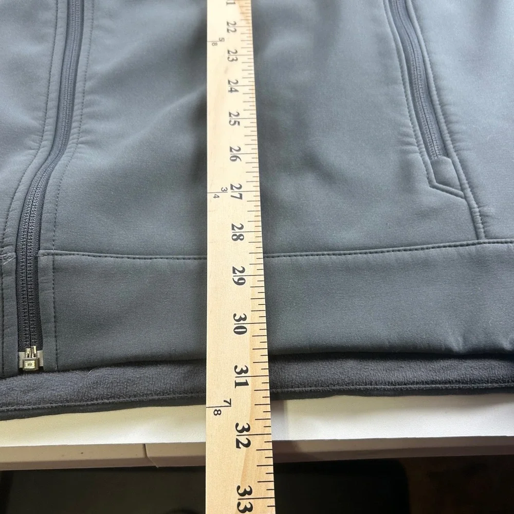 The North Face Men's XXL Apex Softshell Jacket Grey Black Full Zip Fleece Lined